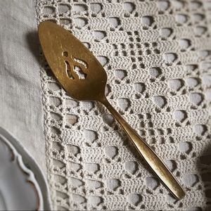 Vintage Rogers Cutlery Gold Plated Server